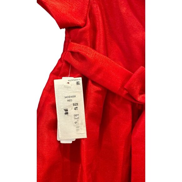 EDGEHILL COLLECTION GIRLS DRESS Polyester CHRISTMAS HOLIDAY RED SIZE 4T NWT - Picture 11 of 11